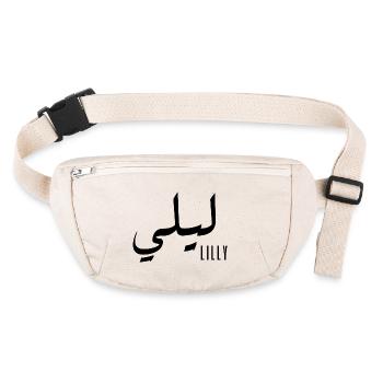 Lilly Arabic Name - Stanley/Stella recycled Hip Bag  - natural - Front