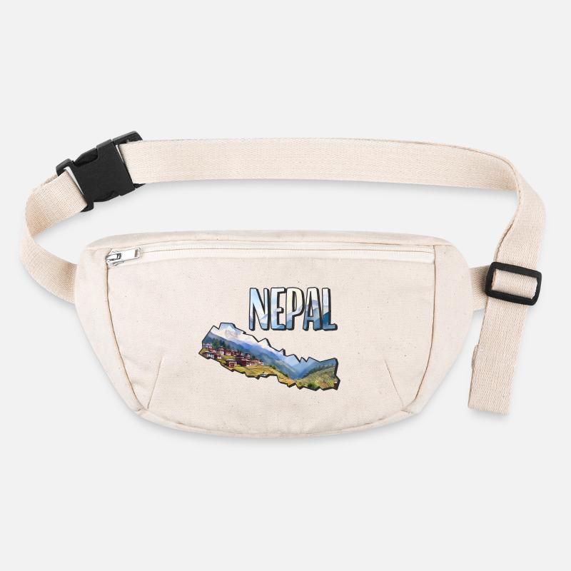Watercolor Map Nepal Stanley/Stella recycled Hip Bag 