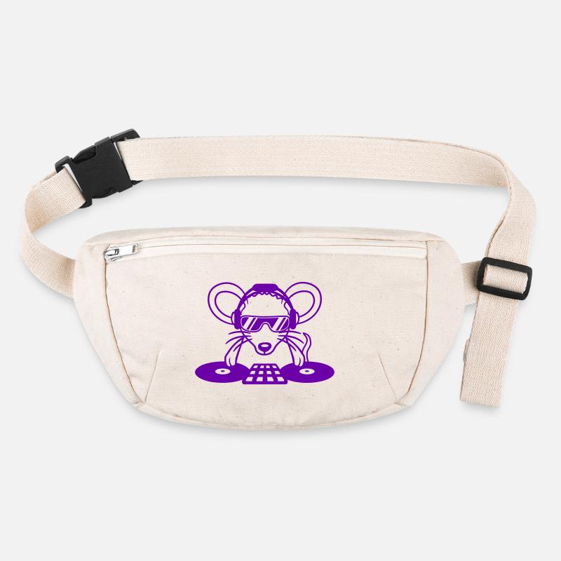 Maus DJ Sonnenbrille Kopfhörer Party Feiern Musik Stanley/Stella recycelte Gürteltasche