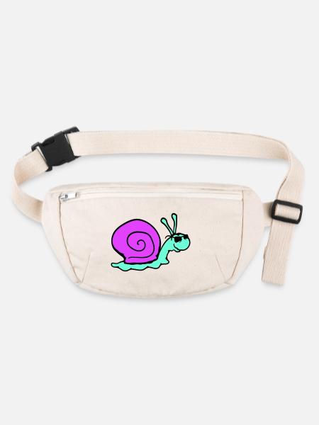 Schnecke Sonnenbrille Cool schwarze Brille Lächeln - Stanley/Stella recycelte Gürteltasche - Naturweiß - Vorne