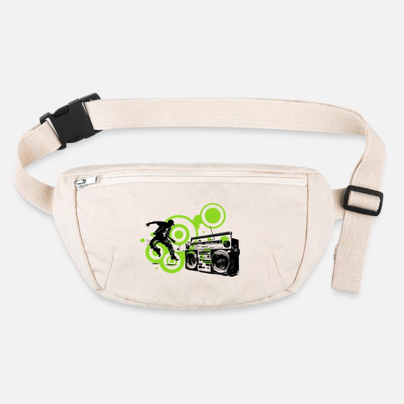 Circles Lime Abstract Black Dancer Hip Hop Stanley/Stella recycled Hip Bag 