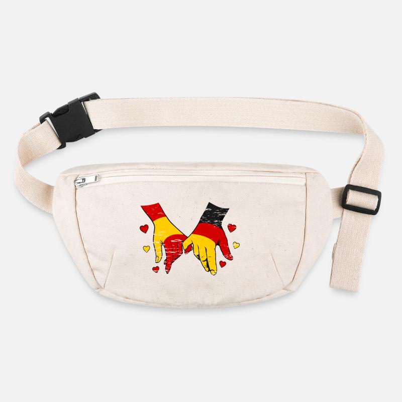Spanien_Deutschland_Flagge_Haendehalten_used Sac banane recyclé Stanley/Stella