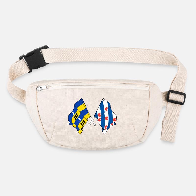 Drapeaux croisés d’Ameland et de Frise Sac banane recyclé Stanley/Stella
