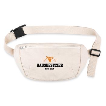 Hausbesitzer 2025 Haus Bauen Bauherren Richtfest - Stanley/Stella recycelte Gürteltasche - Naturweiß - Vorne
