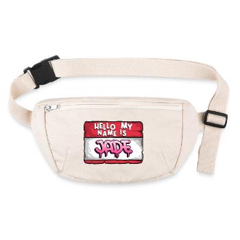 Prénom Jade - Sac banane recyclé Stanley/Stella - blanc naturel - Devant