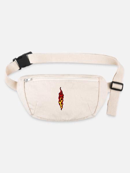flammen - Stanley/Stella recycelte Gürteltasche - Naturweiß - Vorne
