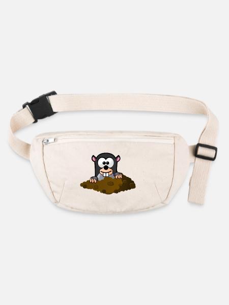 Maulwurf Comic Stil - Stanley/Stella recycelte Gürteltasche - Naturweiß