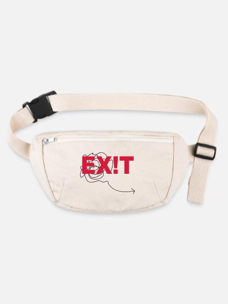 EXIT - Sac banane recyclé Stanley/Stella - blanc naturel - Devant