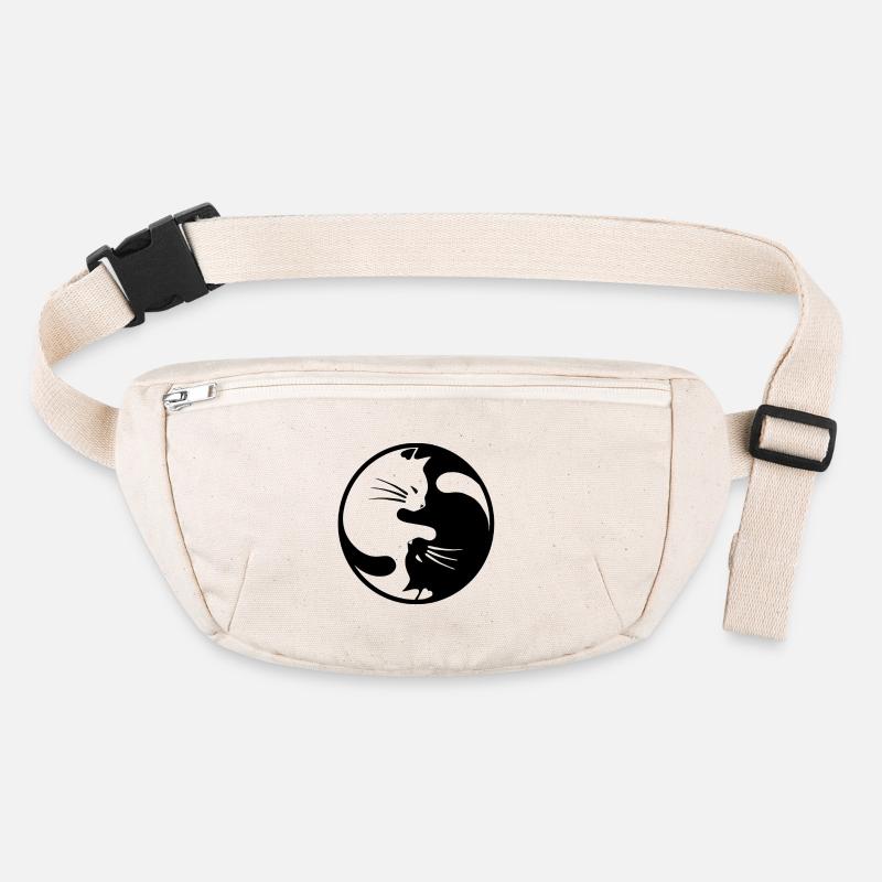 2 black and white cats embraced Stanley/Stella recycled Hip Bag 