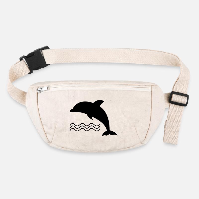 Dolphin in the water as a vector Stanley/Stella recycled Hip Bag 