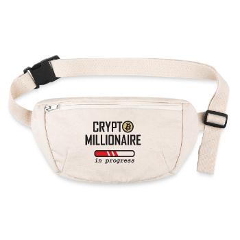 Crypto Millionaire in progress - Stanley/Stella recycled Hip Bag  - natural - Front