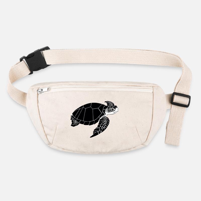 Turtle Black & White Stanley/Stella recycled Hip Bag 
