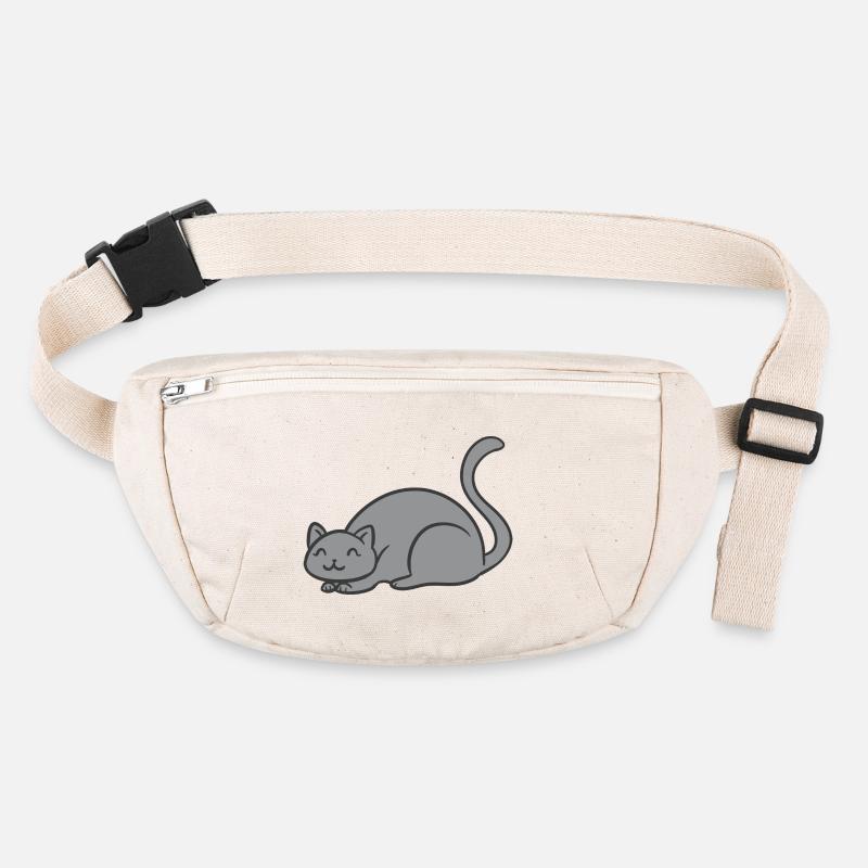 Schlafende Katze Stanley/Stella recycelte Gürteltasche