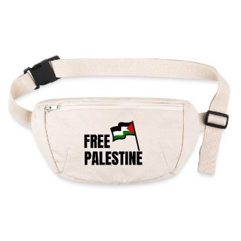Free palestine - Sac banane recyclé Stanley/Stella - blanc naturel - Devant