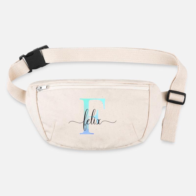 E| Monogramme | Nom | Félix | Aquarelle Sac banane recyclé Stanley/Stella