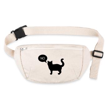 Cat says no - Stanley/Stella recycelte Gürteltasche - Naturweiß - Vorne