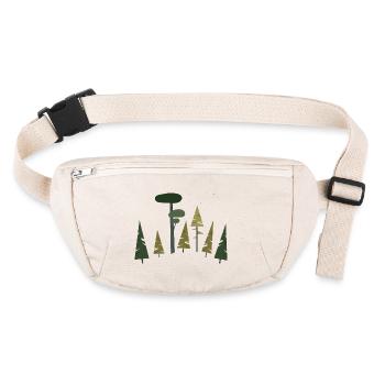 Shinrin Yoku « Flat Forest Nature » Propriétaire de la forêt - Sac banane recyclé Stanley/Stella - blanc naturel - Devant