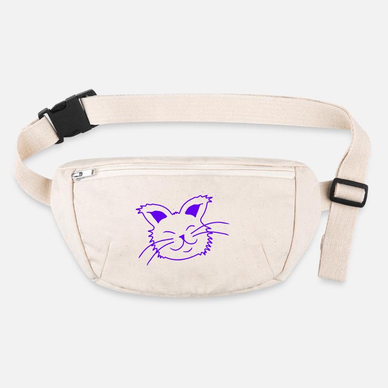 Hübsche Katze Guckt Glücklich Fröhlich Lächelnd Stanley/Stella recycelte Gürteltasche