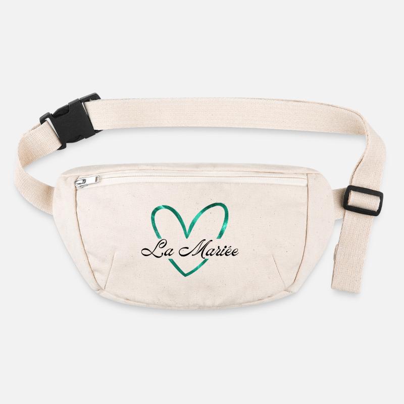 Bridal Green Heart Glitter Stanley/Stella recycled Hip Bag 