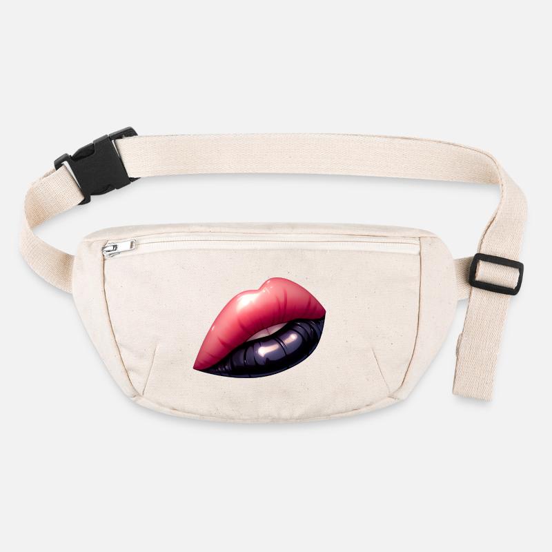 Black lips, mesmerizing charm. Stanley/Stella recycled Hip Bag 