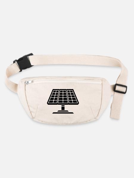 Solar system panels - Stanley/Stella recycled Hip Bag  - natural - Front