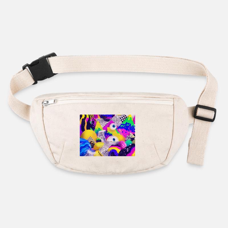 Colorful Psychedelic Geometry Illustration Stanley/Stella recycled Hip Bag 