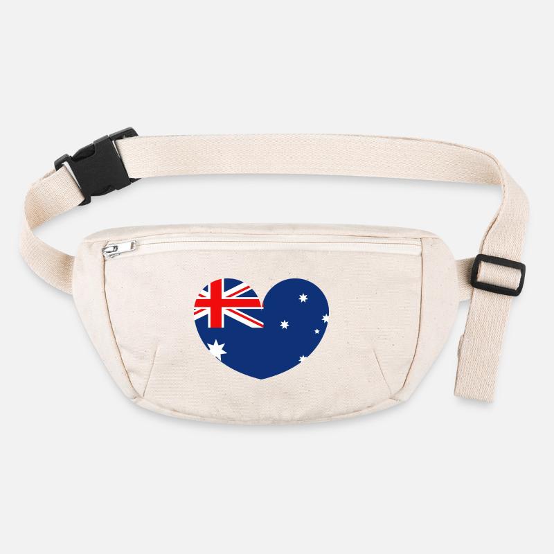 Australian flag with heart Stanley/Stella recycled Hip Bag 