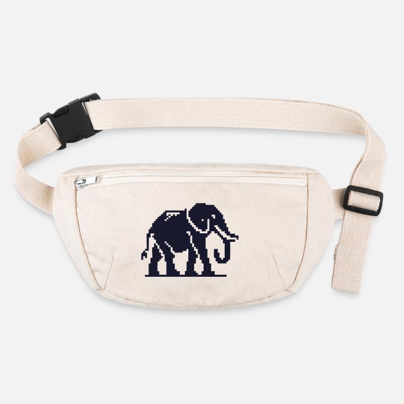 Elefant Pixelkunst Dunkelblau Stanley/Stella recycelte Gürteltasche