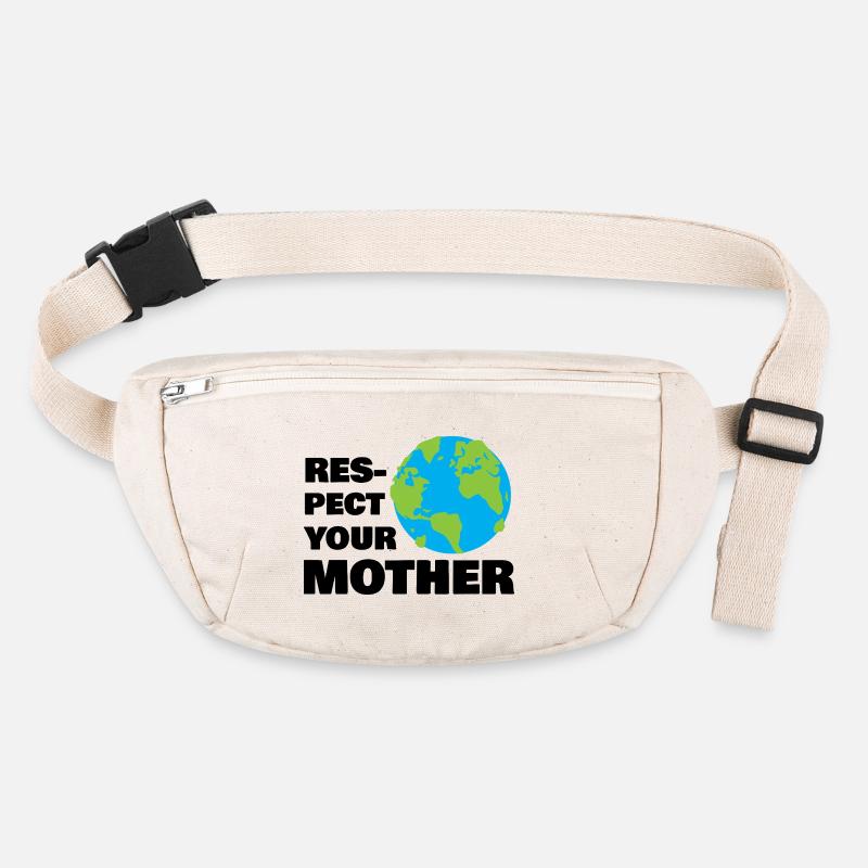 Respectez votre planète mère Globe : Art de conscience écologique Sac banane recyclé Stanley/Stella