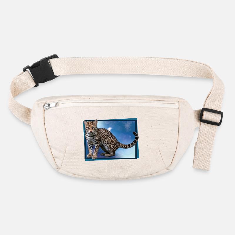 Blauer Leoparden-Bokeh Stanley/Stella recycelte Gürteltasche
