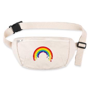 rainbow regenbogen - Stanley/Stella recycelte Gürteltasche - Naturweiß - Vorne
