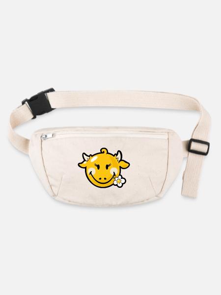 Smiley Cow - Stanley/Stella recycelte Gürteltasche - Naturweiß