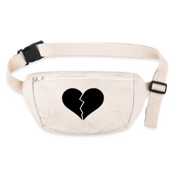 Heart broken design broken heart - Stanley/Stella recycled Hip Bag  - natural - Front
