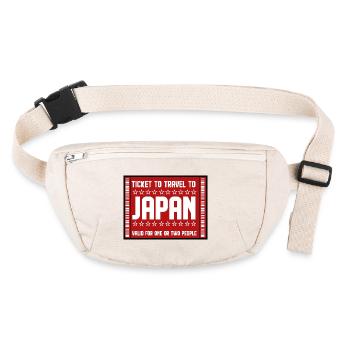 ticket to travel to Japan - Stanley/Stella recycled Hip Bag  - natural - Front