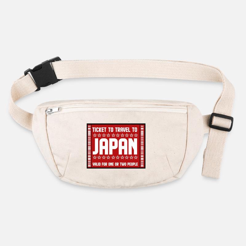 Reiseticket nach Japan - Stanley/Stella recycelte Gürteltasche - Naturweiß