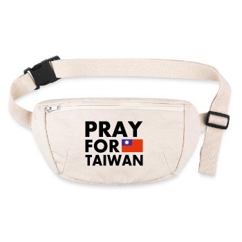 Pray for taiwan - Stanley/Stella recycelte Gürteltasche - Naturweiß - Vorne