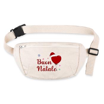 Buon Natale Weihnachtsfeier Italien - Stanley/Stella recycelte Gürteltasche - Naturweiß - Vorne