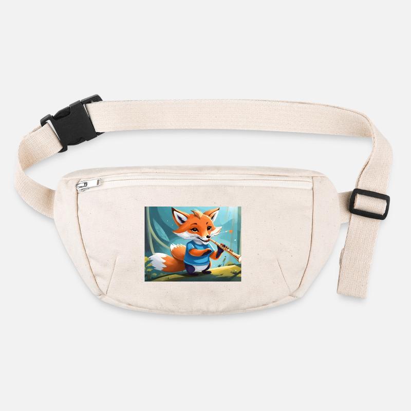 cute little fiend fox everyday life playing flute Stanley/Stella recycled Hip Bag 