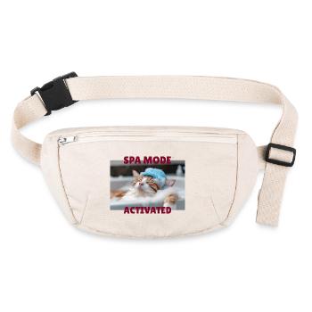Spa mode cat - Stanley/Stella recycled Hip Bag  - natural - Front