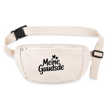 Mon drôle de dicton en dialecte saxon Guudsde - Sac banane recyclé Stanley/Stella - blanc naturel - Devant
