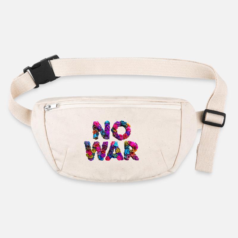 Lettres de fleurs NO WAR, No War Sac banane recyclé Stanley/Stella