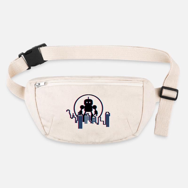 Robot City Skyline – 3D Sci-Fi Future Design Stanley/Stella recycled Hip Bag 