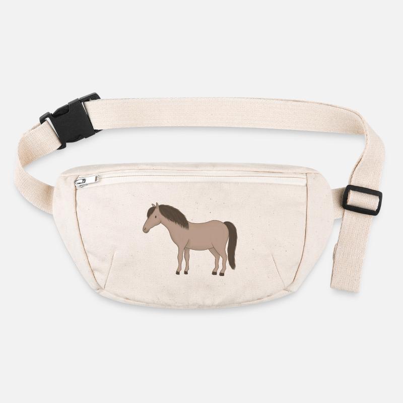 Beiges Pferd mit dunkler Mähne Stanley/Stella recycelte Gürteltasche