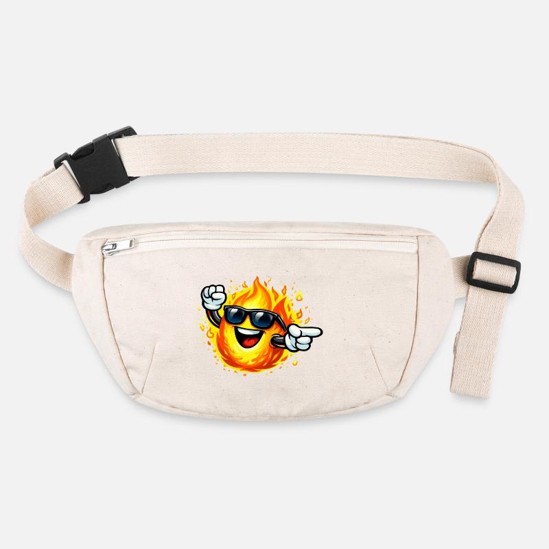 Fire Emoticon with Sunglasses Stanley/Stella recycled Hip Bag 