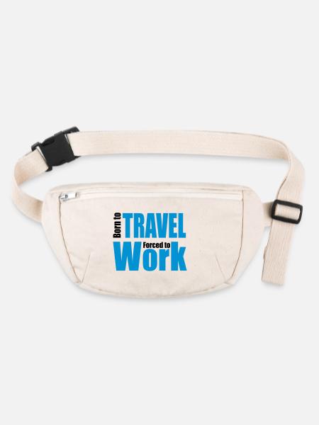 reisen - Stanley/Stella recycelte Gürteltasche - Naturweiß - Vorne