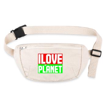 I love my planet - Stanley/Stella recycled Hip Bag  - natural - Front