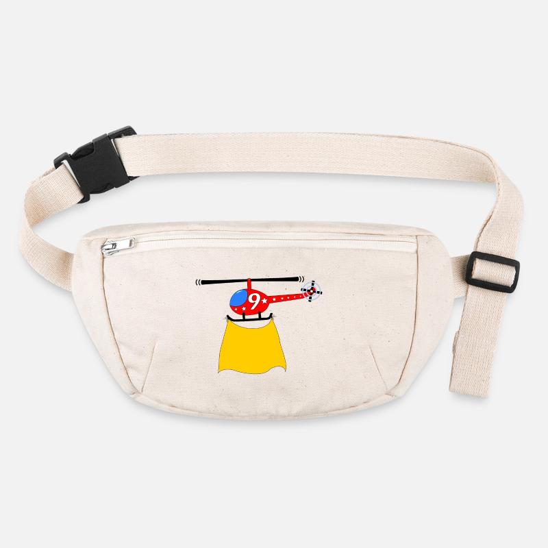 Helicopter Birthday 9 Stanley/Stella recycled Hip Bag 