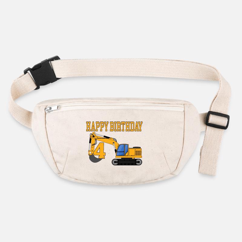 Excavator Happy Birthday 4 Stanley/Stella recycled Hip Bag 