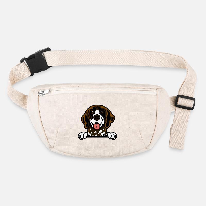 German Shorthaired Pointer Elegance - Stanley/Stella recycled Hip Bag  - natural
