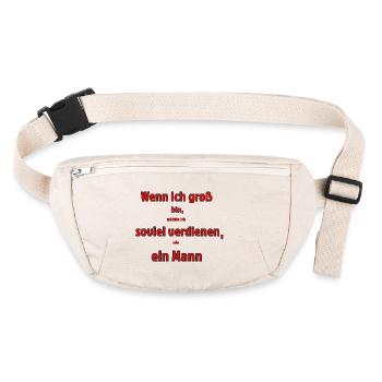 Equal pay - red - Stanley/Stella recycelte Gürteltasche - Naturweiß - Vorne